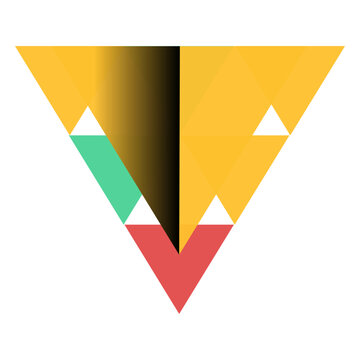 Pyramid triangle geometry apex flat