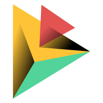 Pyramid triangle 3d apex illustration