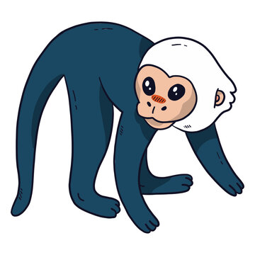 Cute monkey tail leg flat