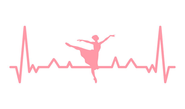 Heartbeat ballerina cardiogram stroke