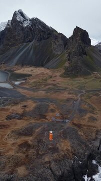Hvalnes Lighthouse - Hvalnesviti - Krossanesfjall - Eystrahorn - Winter - Iceland - Island - Black Sand Beach