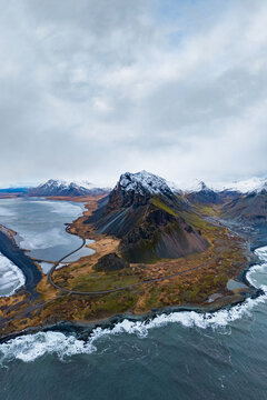 Hvalnes Lighthouse - Hvalnesviti - Krossanesfjall - Eystrahorn - Winter - Iceland - Island - Black Sand Beach
