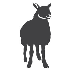 Lamb sheep wool hoof silhouette © Vexels