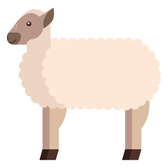 Sheep wool lamb hoof flat rounded geometric © Vexels