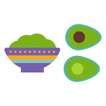 Bowl tureen porridge avocado stone pattern flat