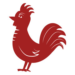 Cock rooster chinese astrology silhouette © Vexels