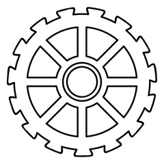 Obraz premium Cogwheel hole gear wheel gear pinion stroke