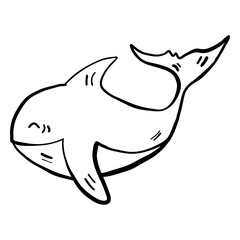 Whale flipper tail giant stroke © Vexels