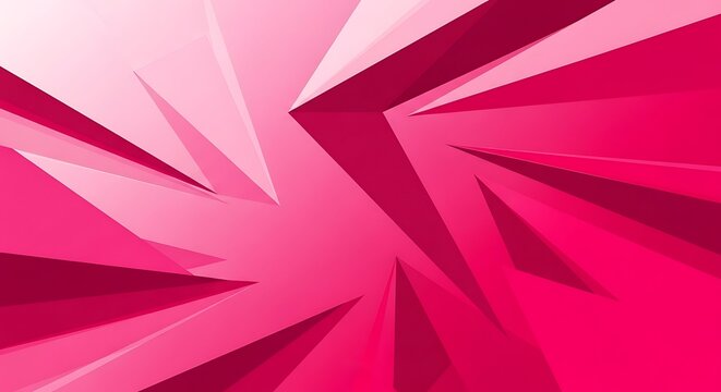Abstract pink explosion of geometric shapes and lines