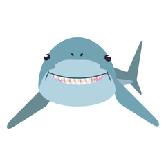 Shark jaw flipper tooth tail rounded flat © Vexels