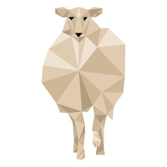 Sheep lamb hoof wool ear low poly © Vexels