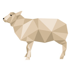 Sheep lamb wool hoof ear low poly © Vexels