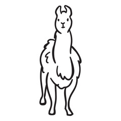 Naklejka premium Lama stroke