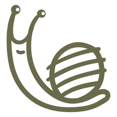 Cute snail simple stroke © Vexels