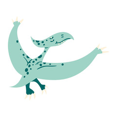 Cute dinosaur flying © Vexels