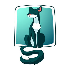 Cute cat stylish © Vexels