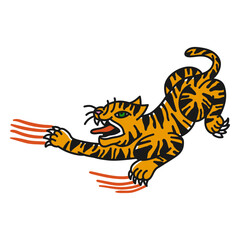 Angry tiger oldschoo © Vexels