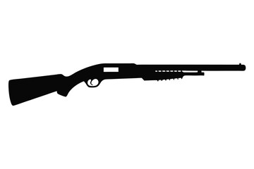 Obraz premium remington 870 silhouette line art vector illustration