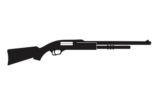 remington 870 silhouette line art vector illustration
