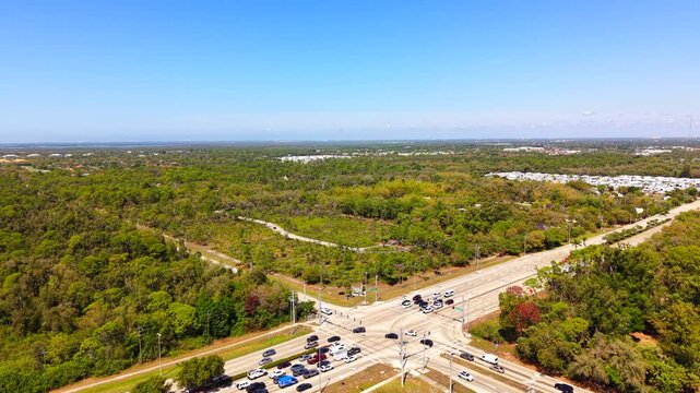 Aerial video Koreshan State Park Estero Florida 2026