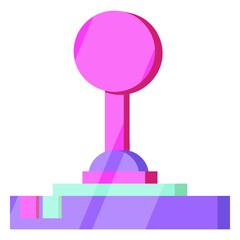 80s joystick controller colorful © Vexels