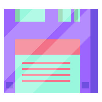 80s floppy disk colorful