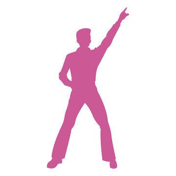 Disco move violet silhouette