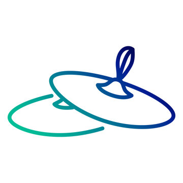 Drum cymbals gradient stroke