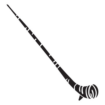 Alpine horn alpenhorn alphorn horn black