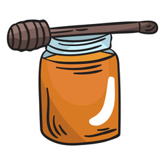 Honey jar dipper illustration © Vexels