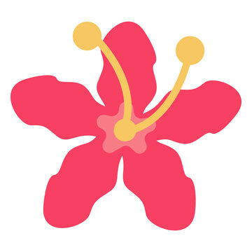 Hibiscus flower flat