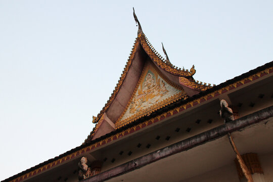 buddhist temple (wat ong teu) in vientiane in laos 