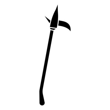 Hook prybar icon silhouette