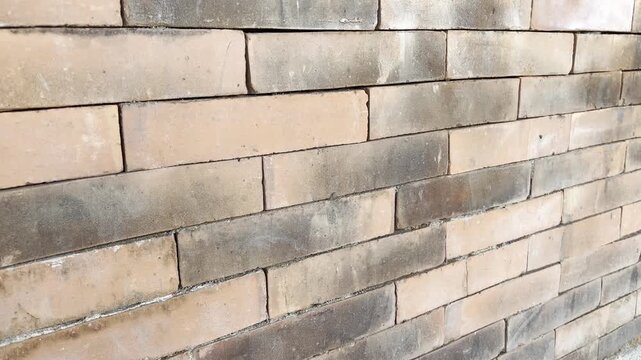 Texture of Weathered Red Brick Wall Background