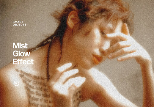 Mist Glow Photo Effect Mockup