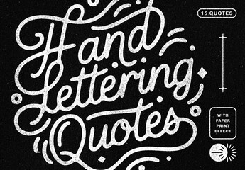 Hand-Lettering Quotes Effect Mockup