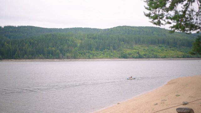 Small tourist boat at Schluchsee Schwarzwald Black Forest Germany