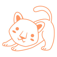 Cougar stretching filled-stroke © Vexels