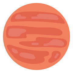 Mars red planet flat © Vexels