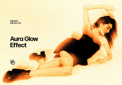 Aura Glow Photo Effect Mockup