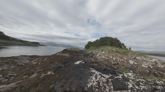 FPV Drone Coastal Proximity Flight | Port Ramsay Lismore Island