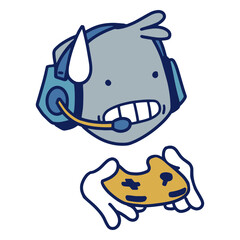 Worried gamer cartoon © Vexels