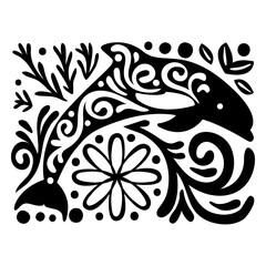 Cut-out dolphin composition © Vexels