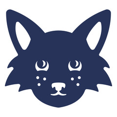 Cat cute face cut-out © Vexels