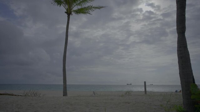 Overcast beach scene Fort Lauderdale. 4k HDR shot in prores raw