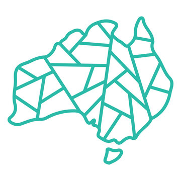 Oceania geometric map continent