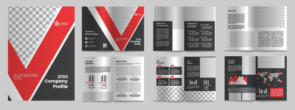 Professional Corporate Company Profile and Multi-page Business Brochure Template