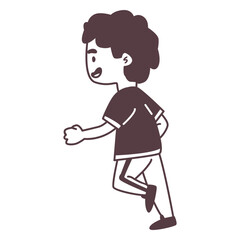 Fototapeta premium Marathon running kid children