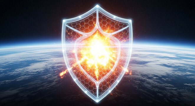 3D Shield Protecting World from Nuclear Explosion