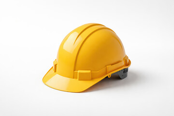 Fototapeta premium Yellow hard hat safety helmet construction equipment protective gear industrial hat workwear safety gear plastic helmet head protection construction site safety accessory yellow color durable